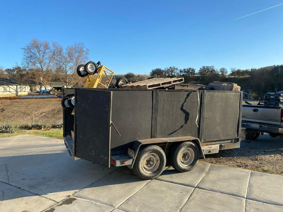 805 Clean Up dump trailer loaded for hauling